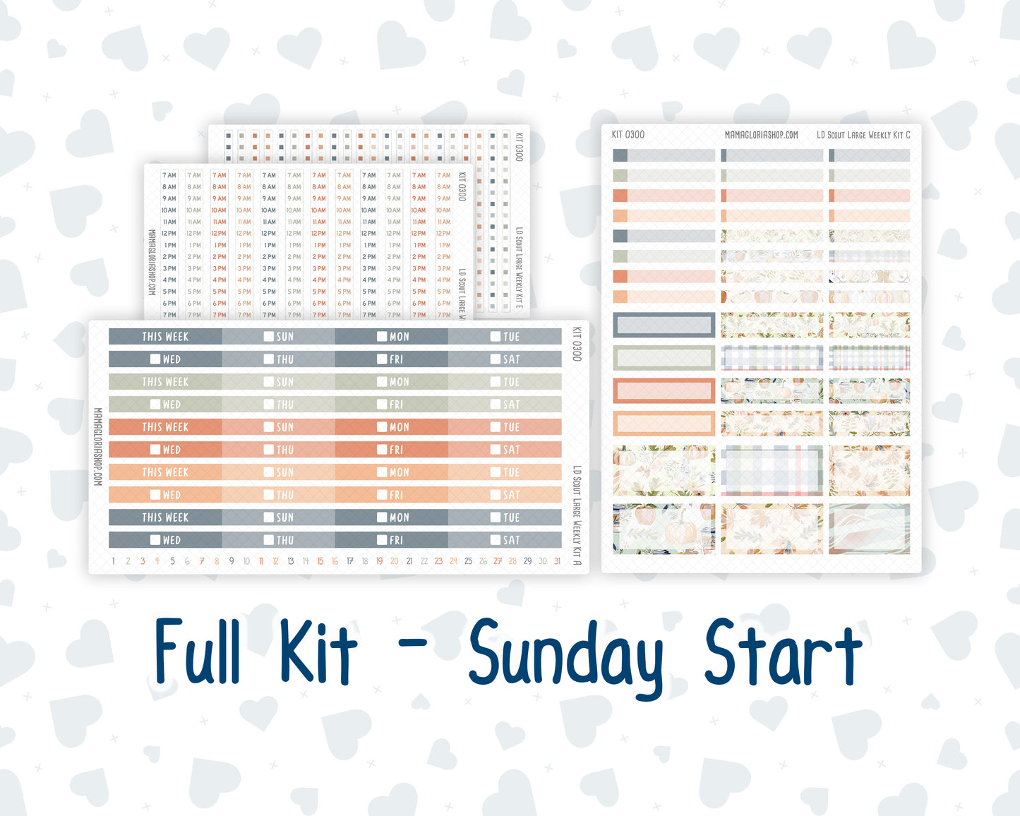 Kit 0300 - Laurel Denise The Scout Planner Large - Weekly Kit - October - Autumn Stroll