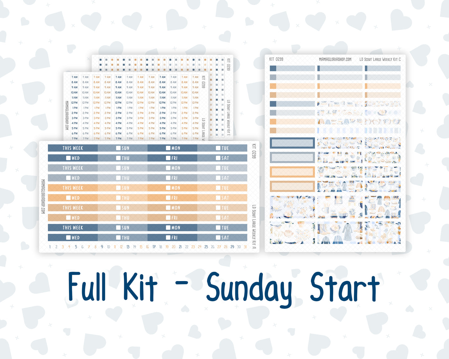 Kit 0299 - Laurel Denise The Scout Planner Large - Weekly Kit - October - Book Nook