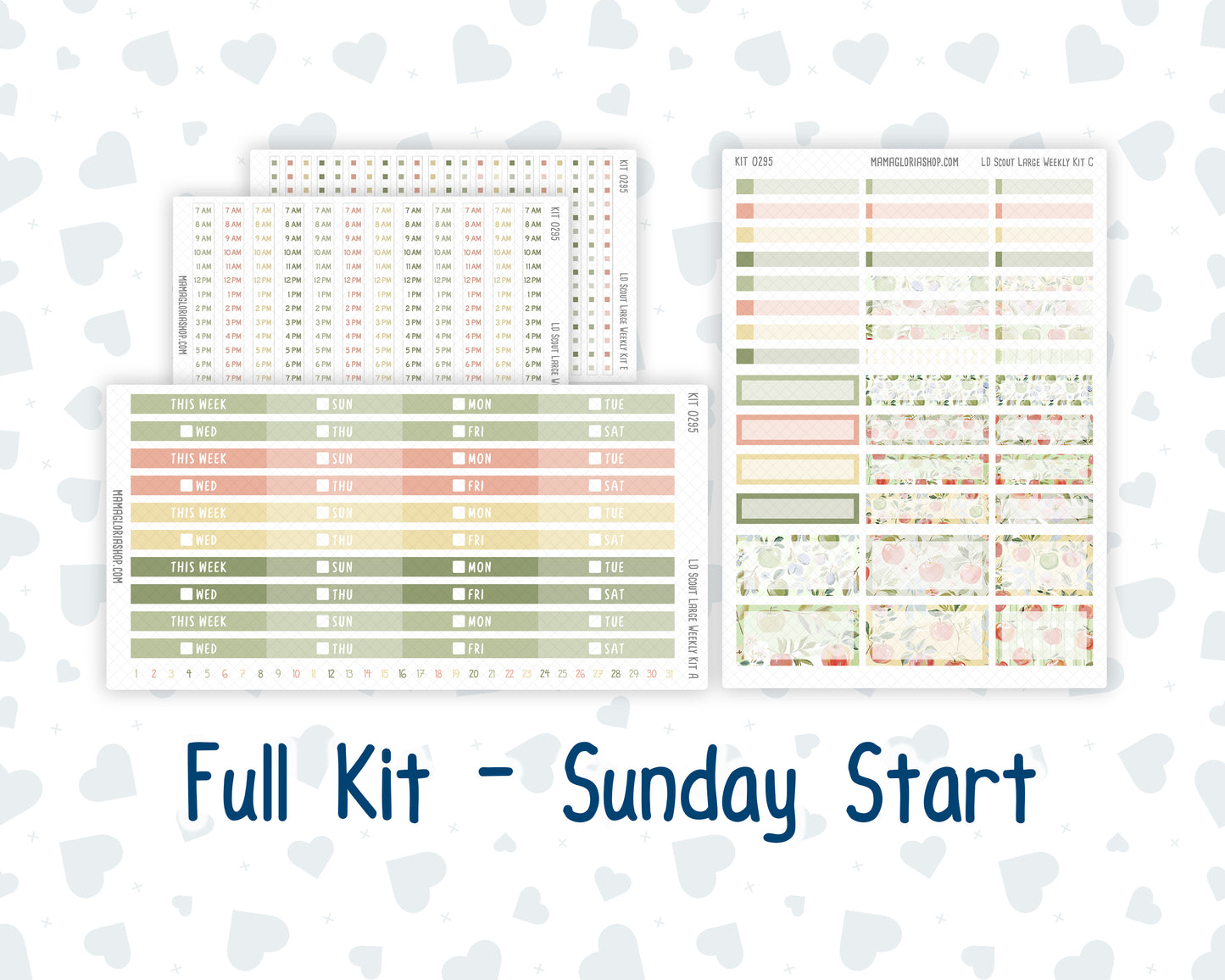 Kit 0295 - Laurel Denise The Scout Planner Large - Weekly Kit - September - Apple Harvest