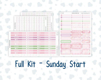 Kit 0253 - Laurel Denise The Scout Planner Large - Weekly Kit - February - Rosy Daydreams