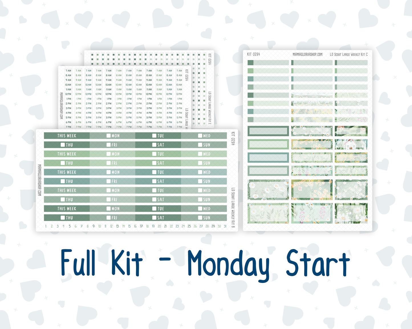 Kit 0264 - Laurel Denise The Scout Planner Large - Weekly Kit - May - Spring Walk