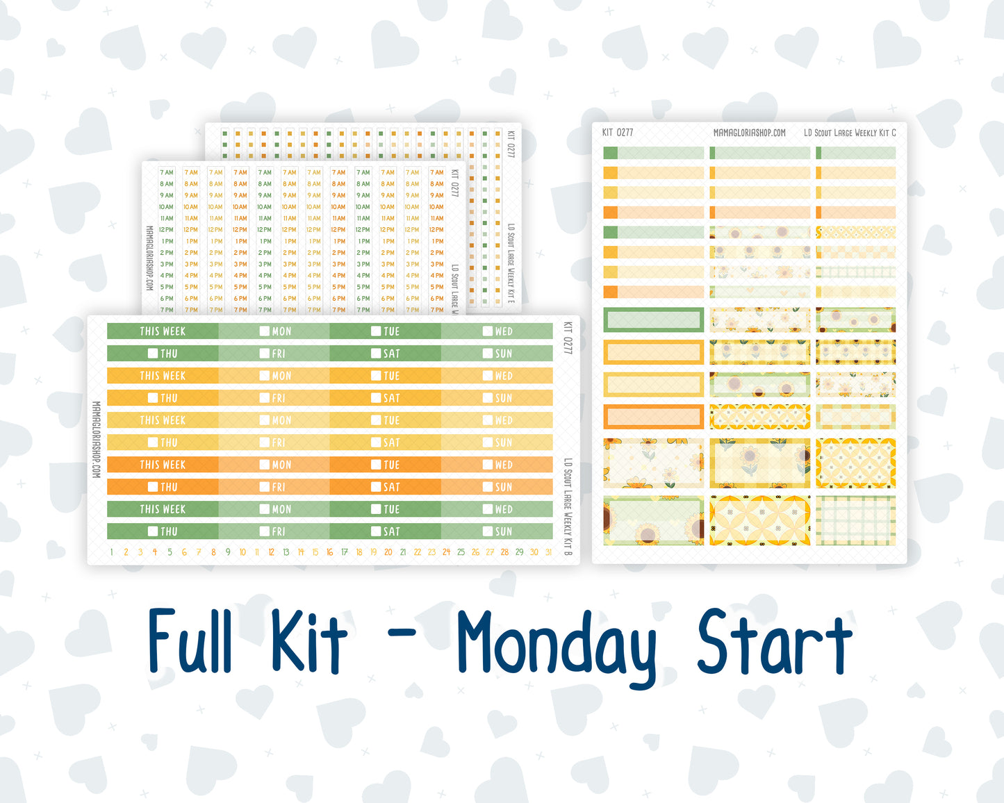 Kit 0277 - Laurel Denise The Scout Planner Large - Weekly Kit - August - Sunflower Drama Club