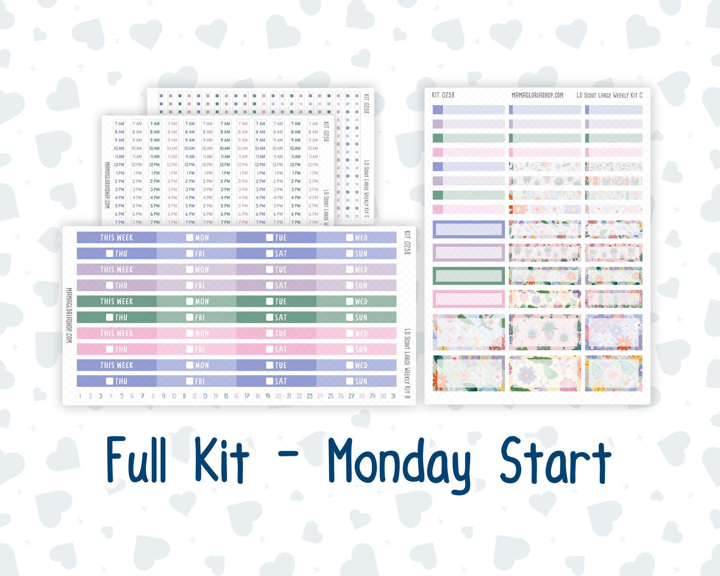 Kit 0258 - Laurel Denise The Scout Planner Large - Weekly Kit - March - Plant Therapy