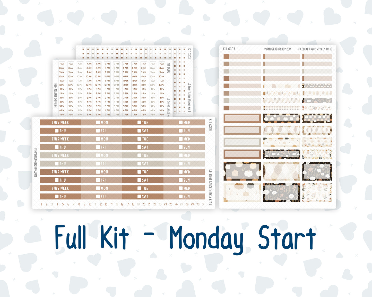 Kit 0303 - Laurel Denise The Scout Planner Large - Weekly Kit - November - Into The Woods