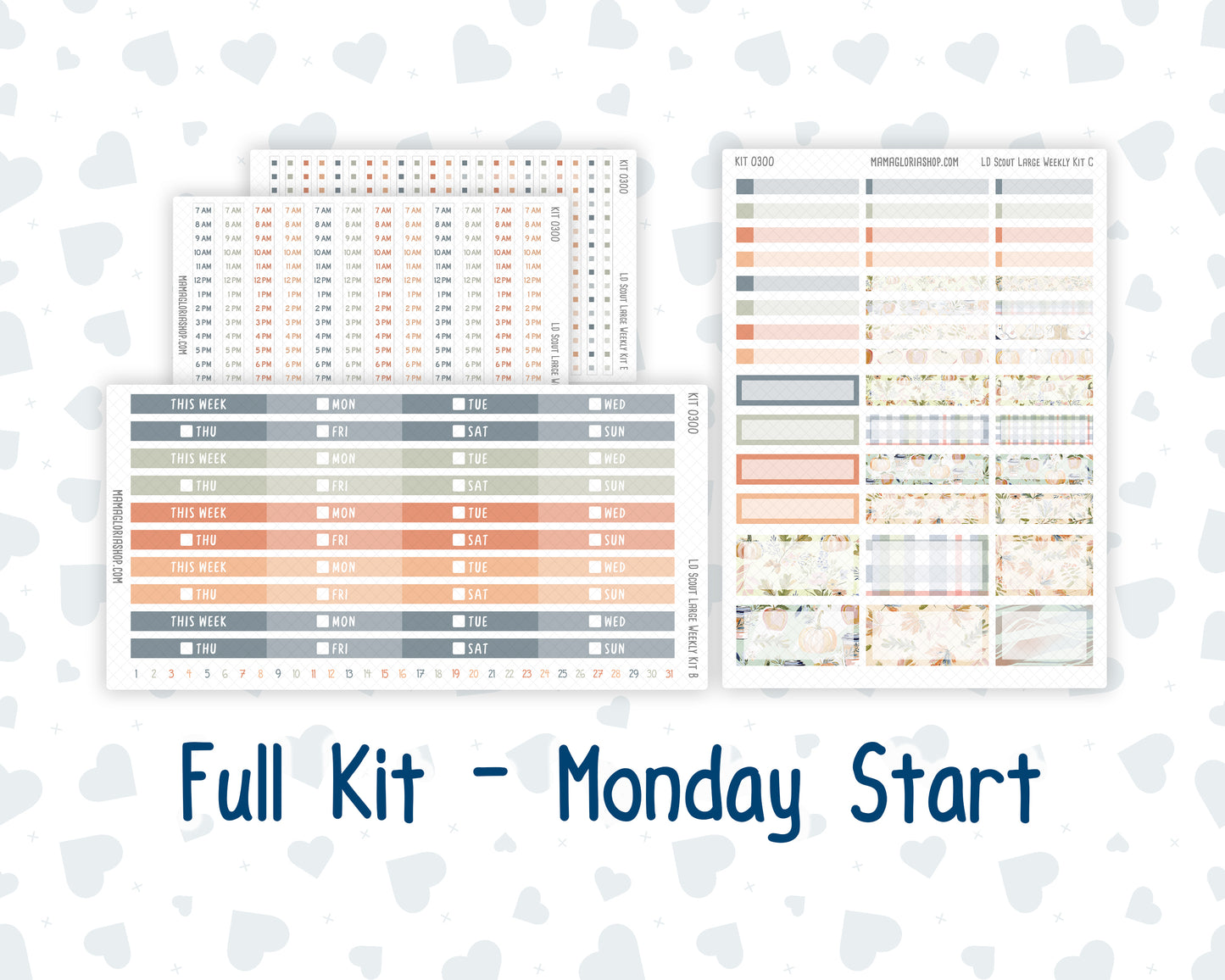 Kit 0300 - Laurel Denise The Scout Planner Large - Weekly Kit - October - Autumn Stroll