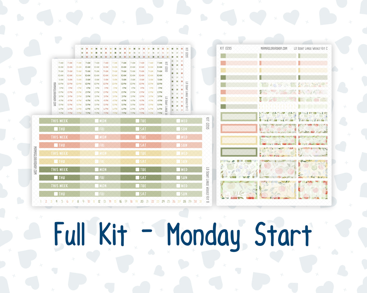 Kit 0295 - Laurel Denise The Scout Planner Large - Weekly Kit - September - Apple Harvest