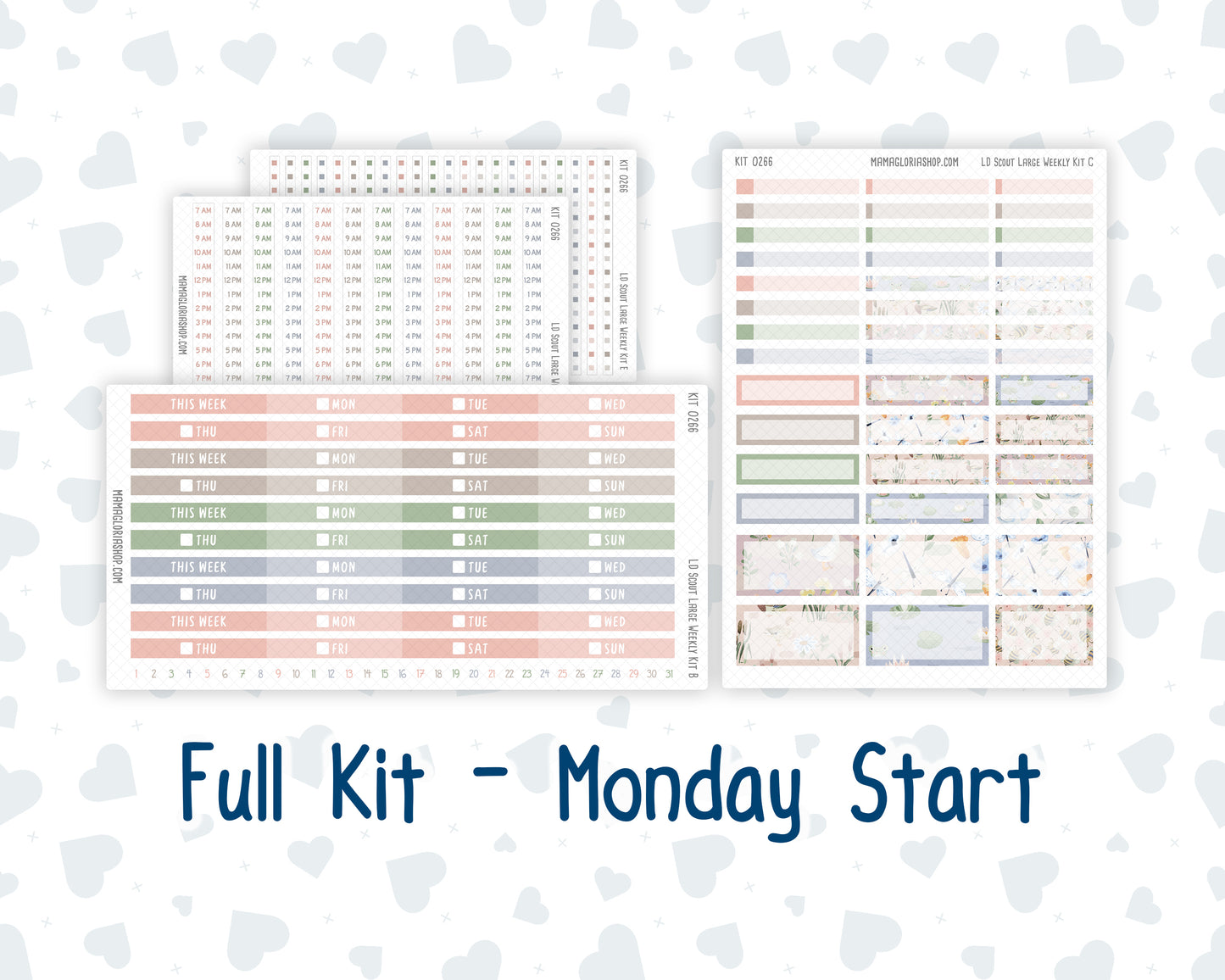 Kit 0266 - Laurel Denise The Scout Planner Large - Weekly Kit - May - Froggy Lake Picnic