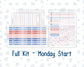 Kit 0273 - Laurel Denise The Scout Planner Large - Weekly Kit - July - Americana In Bloom