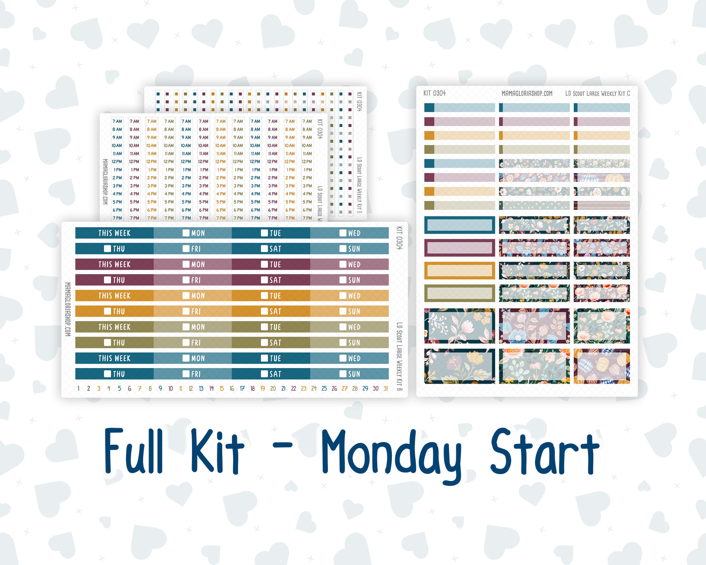 Kit 0304 - Laurel Denise The Scout Planner Large - Weekly Kit - November - Autumn In Bloom