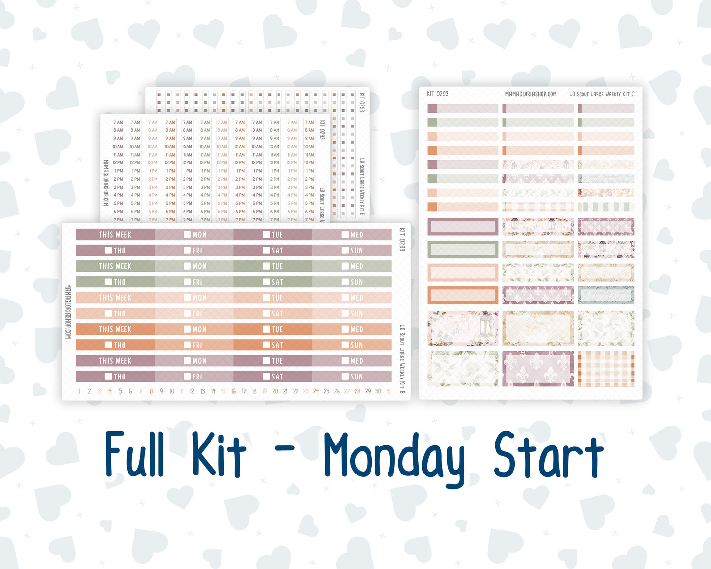 Kit 0293 - Laurel Denise The Scout Planner Large - Weekly Kit - September - Fleur de Provence