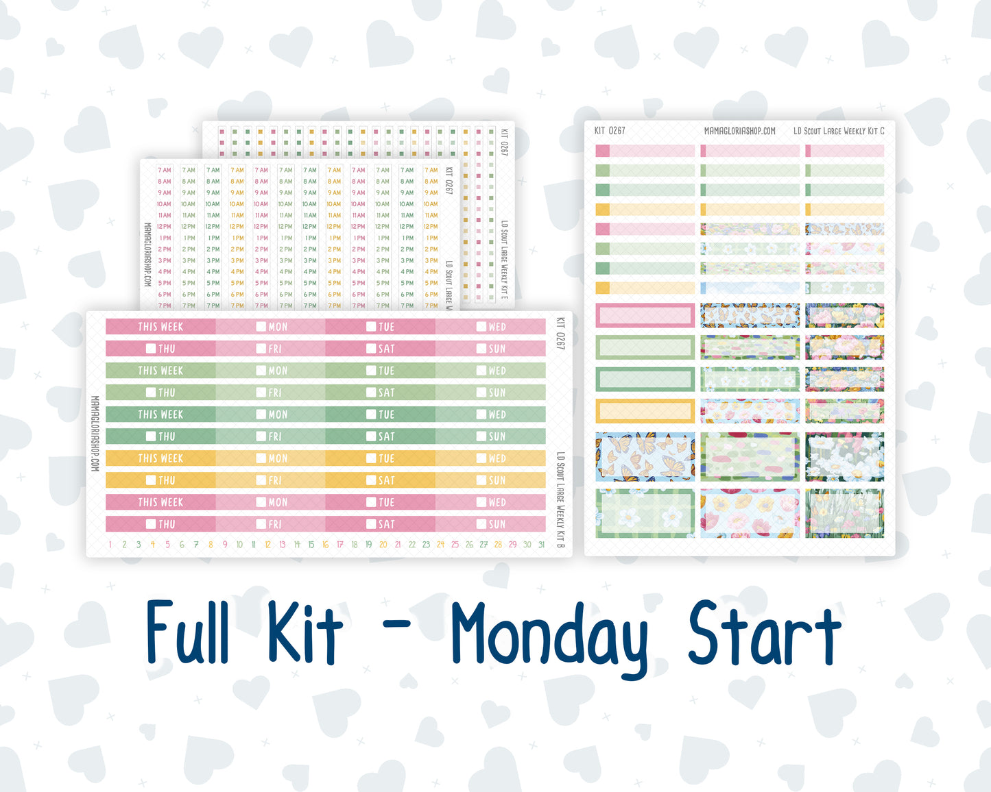 Kit 0267 - Laurel Denise The Scout Planner Large - Weekly Kit - May - Flowers For Mama