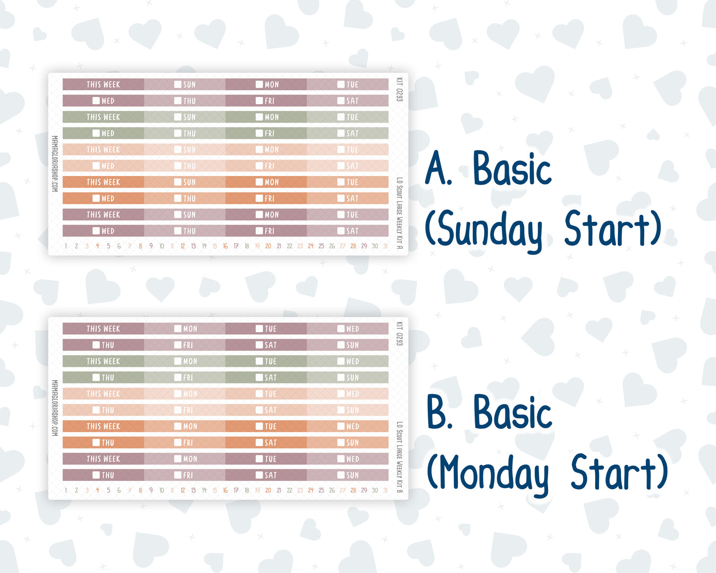 Kit 0293 - Laurel Denise The Scout Planner Large - Weekly Kit - September - Fleur de Provence