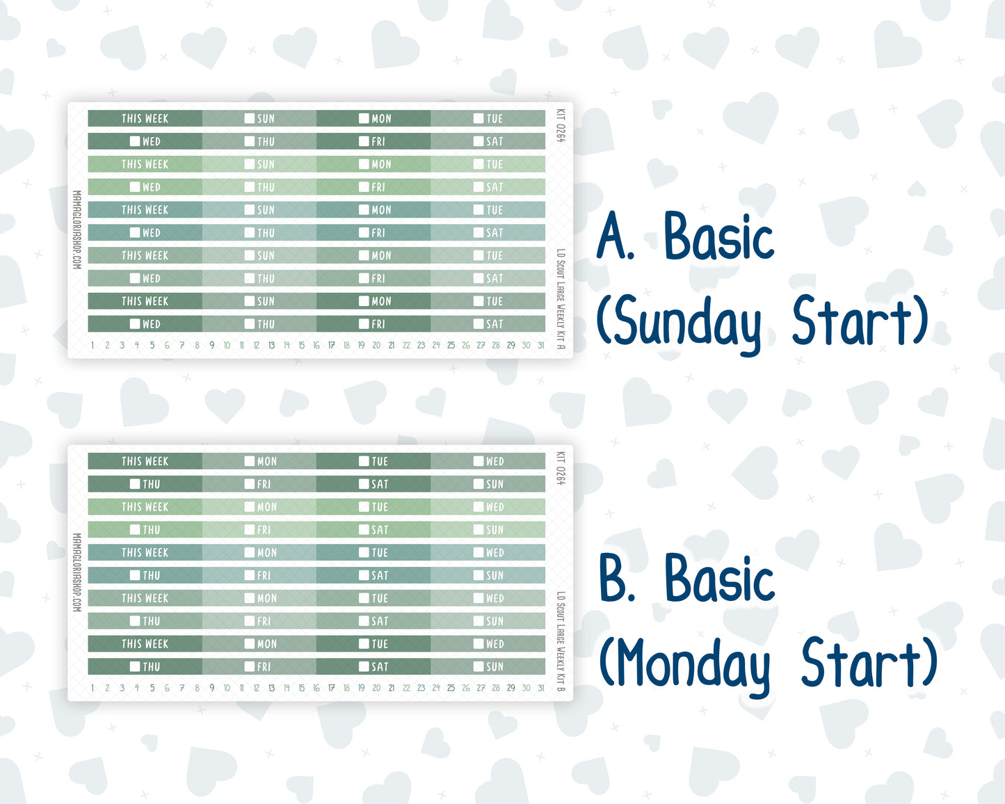 Kit 0264 - Laurel Denise The Scout Planner Large - Weekly Kit - May - Spring Walk