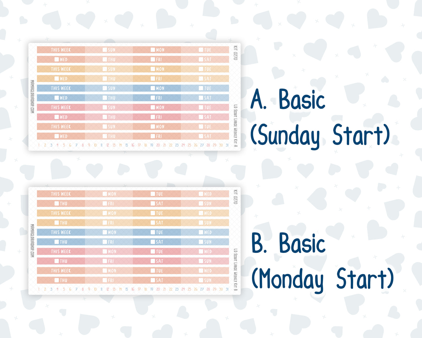 Kit 0270 - Laurel Denise The Scout Planner Large - Weekly Kit - June - Beachside Bliss