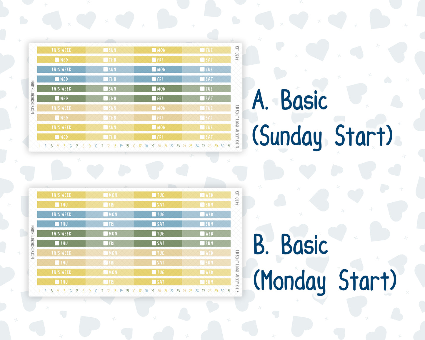 Kit 0274 - Laurel Denise The Scout Planner Large - Weekly Kit - July - Sunny Lemon Shore