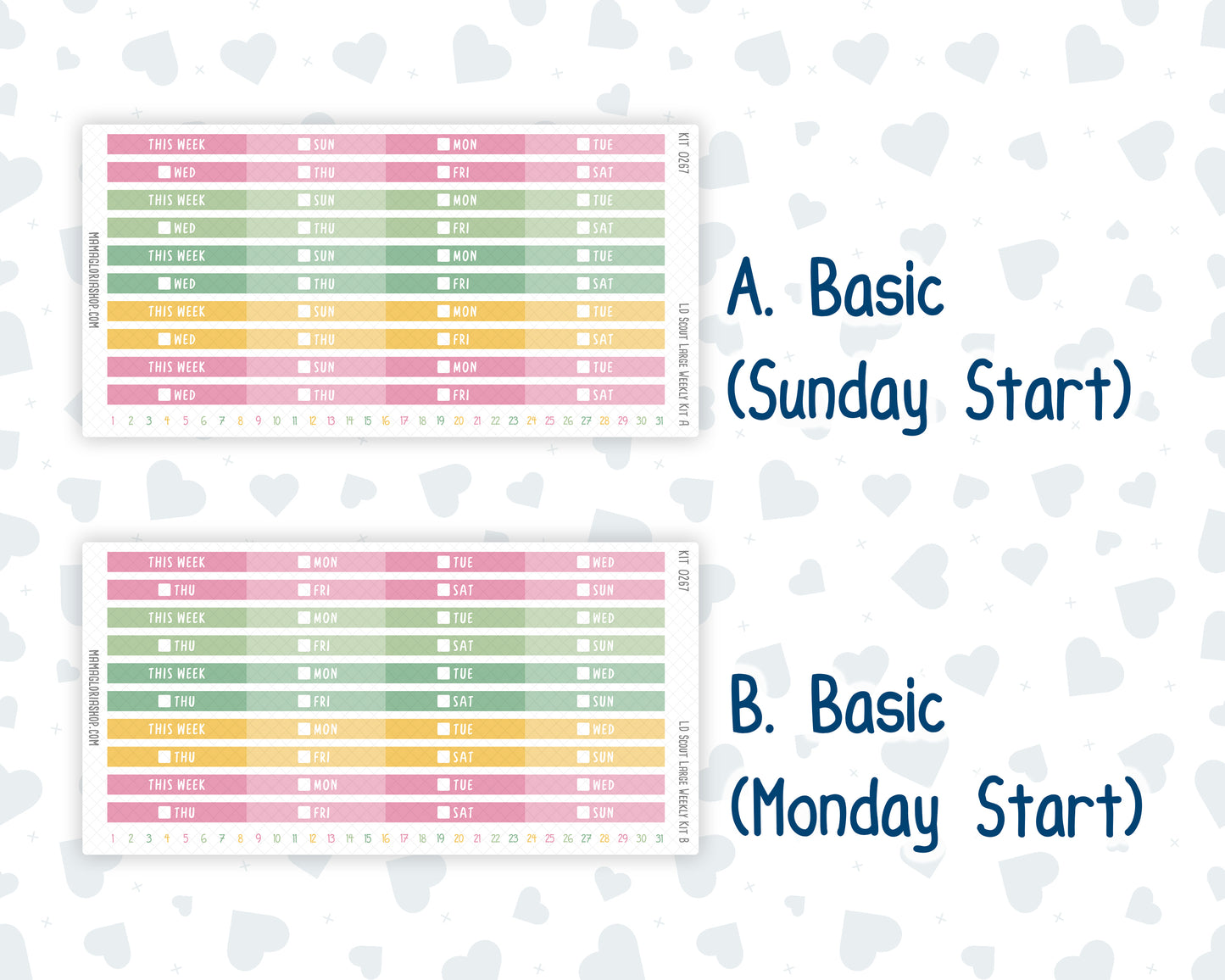 Kit 0267 - Laurel Denise The Scout Planner Large - Weekly Kit - May - Flowers For Mama