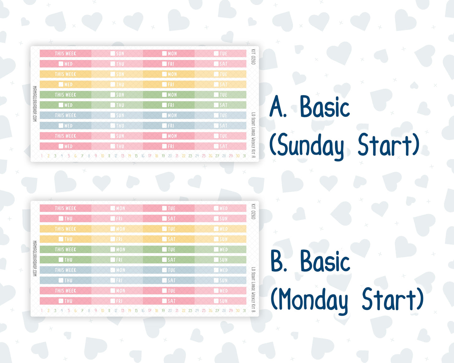 Kit 0260 - Laurel Denise The Scout Planner Large - Weekly Kit - April - Pastel Egg Hunt
