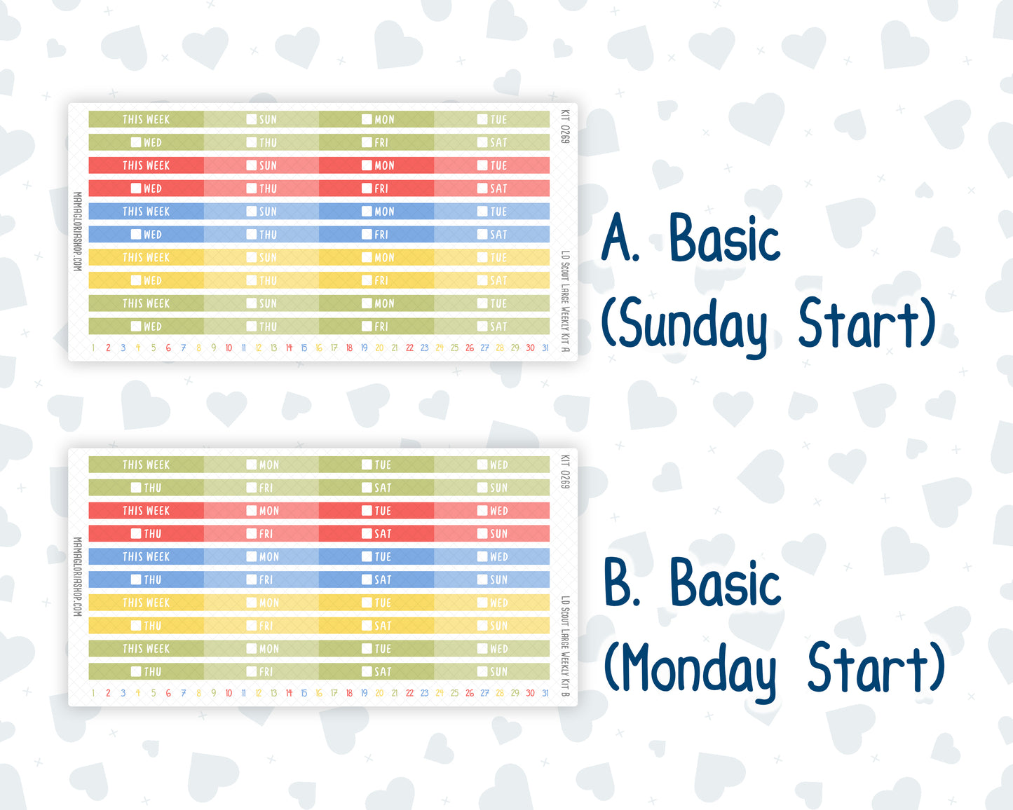 Kit 0269 - Laurel Denise The Scout Planner Large - Weekly Kit - June - Dolce Mare
