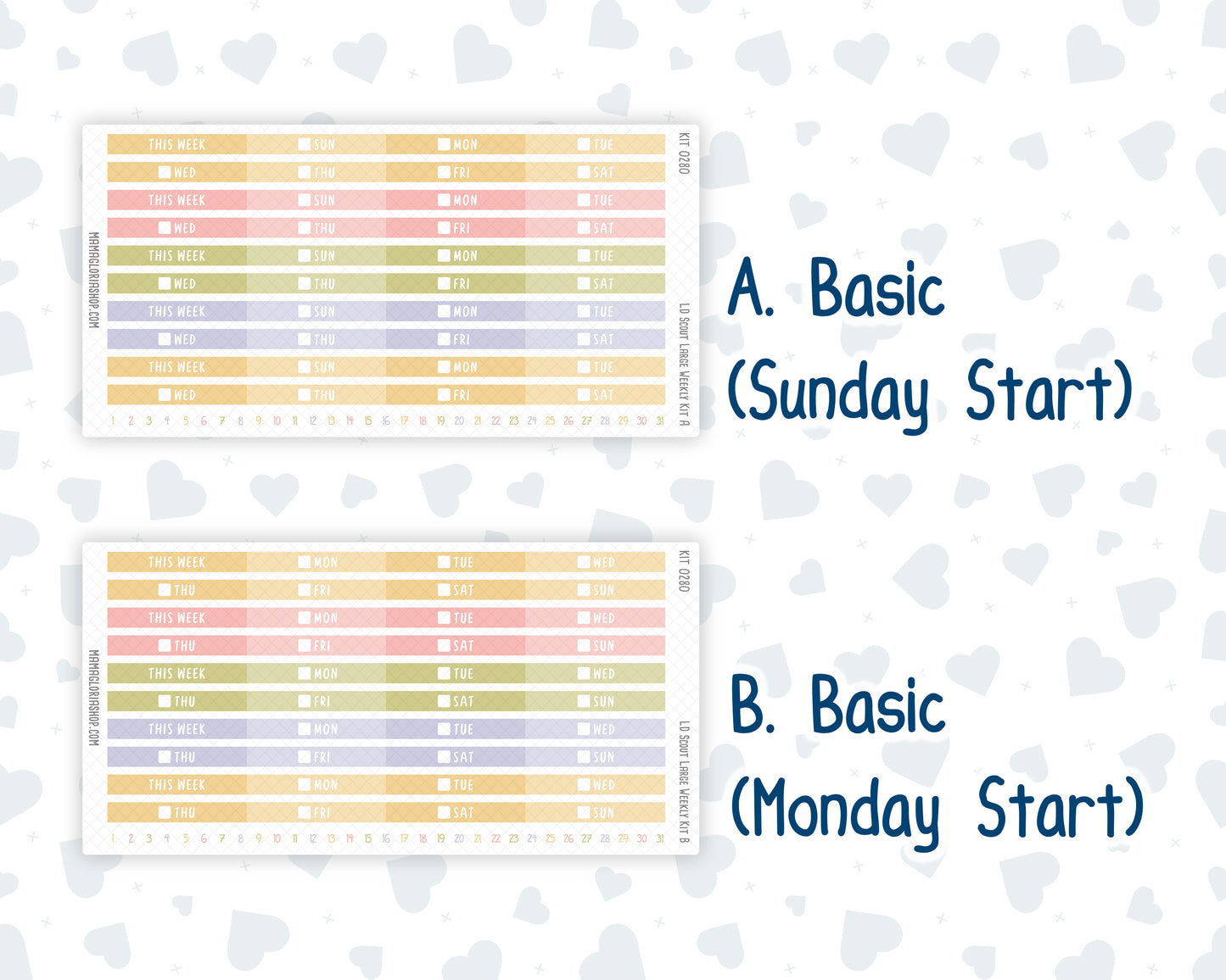 Kit 0280 - Laurel Denise The Scout Planner Large - Weekly Kit - Half Past Six In August