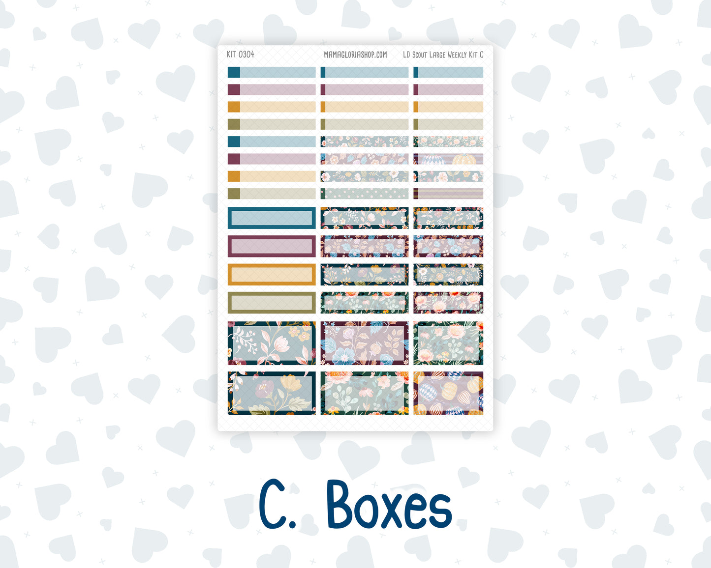 Kit 0304 - Laurel Denise The Scout Planner Large - Weekly Kit - November - Autumn In Bloom
