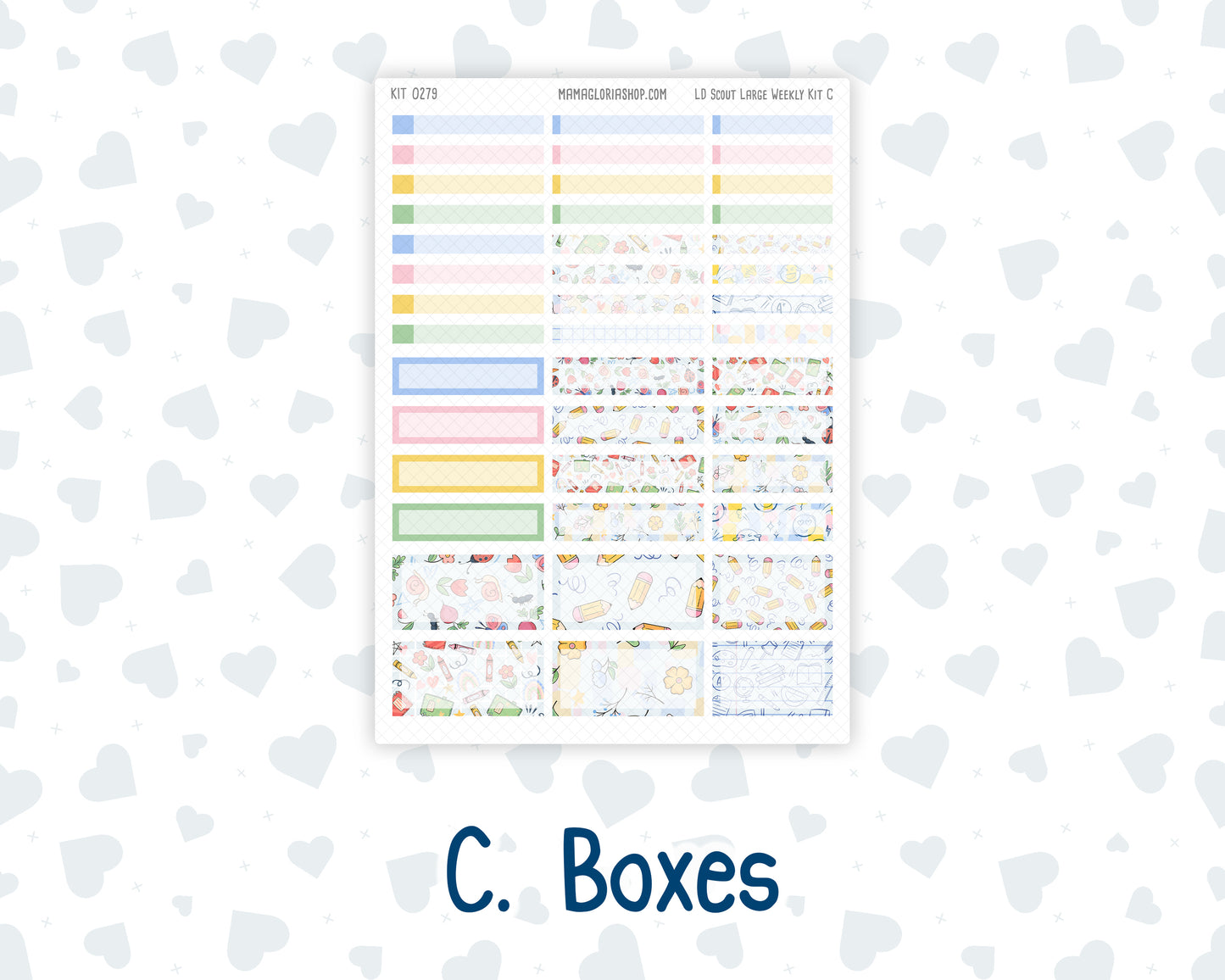 Kit 0279 - Laurel Denise The Scout Planner Large - Weekly Kit - August - Not Ready For School
