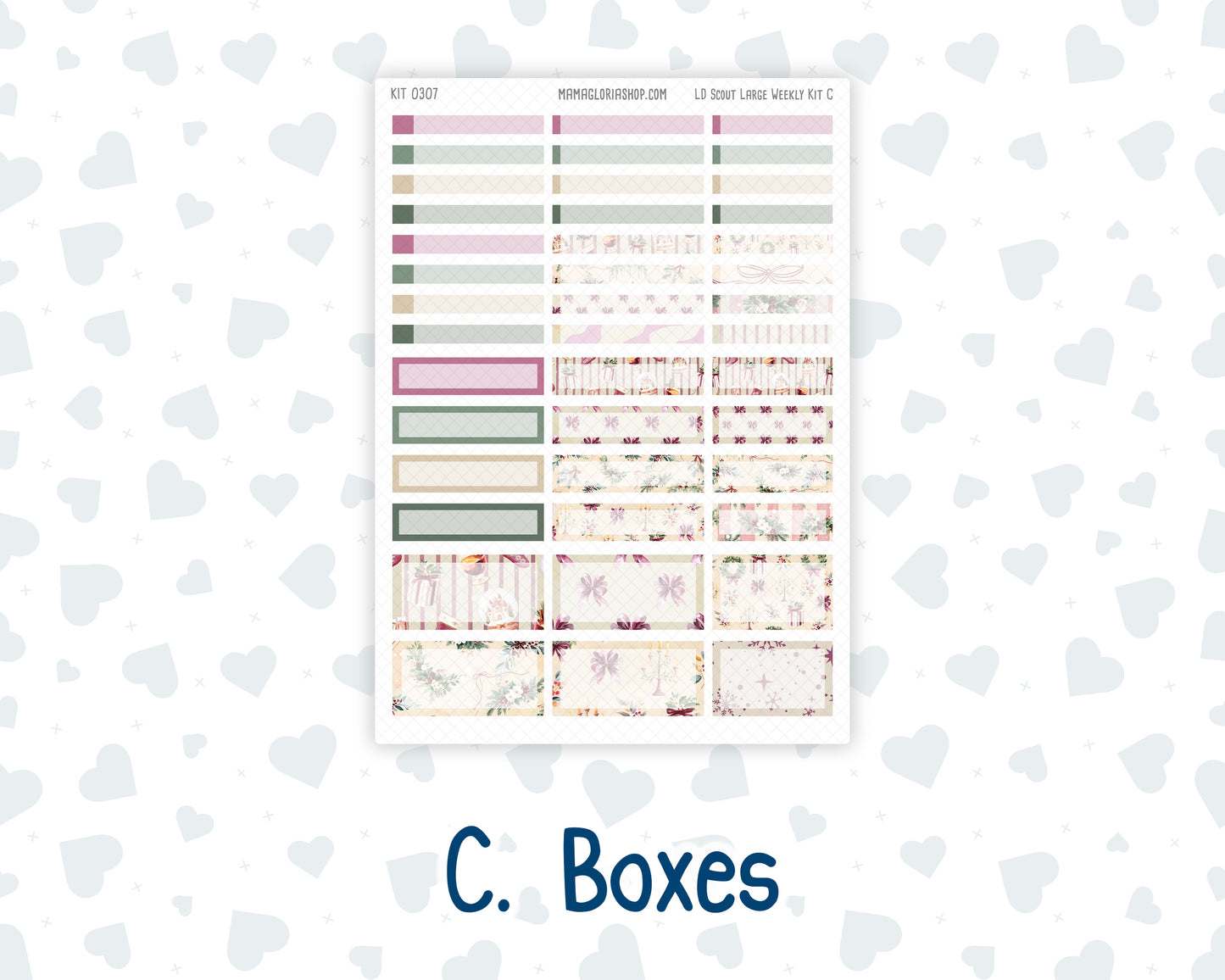 Kit 0307 - Laurel Denise The Scout Planner Large - Weekly Kit - December - Velvet Hearth