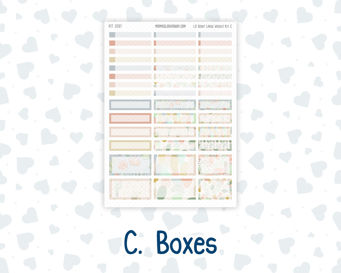 Kit 0261 - Laurel Denise The Scout Planner Large - Weekly Kit - April - Llama Spring