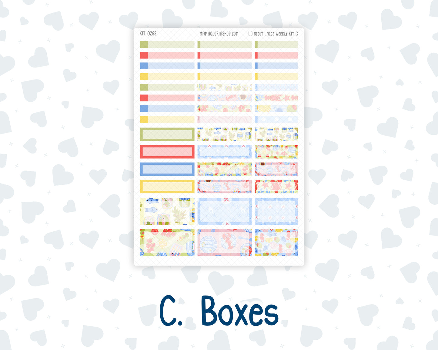 Kit 0269 - Laurel Denise The Scout Planner Large - Weekly Kit - June - Dolce Mare