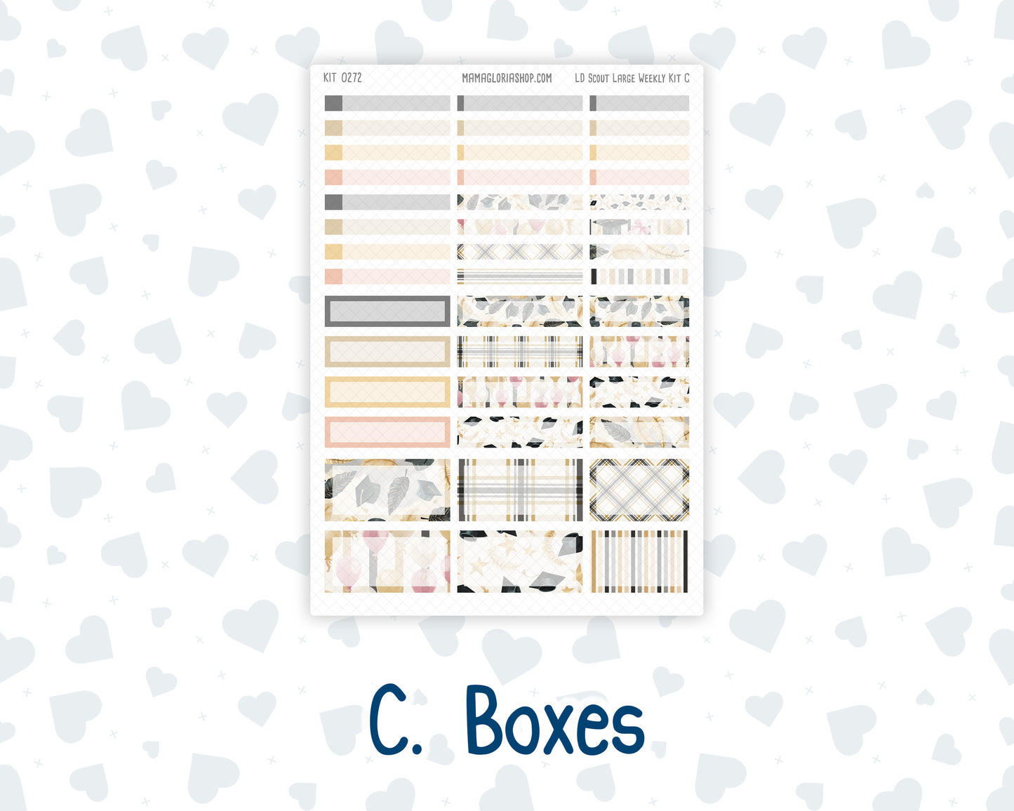 Kit 0272 - Laurel Denise The Scout Planner Large - Weekly Kit - May - Graduation