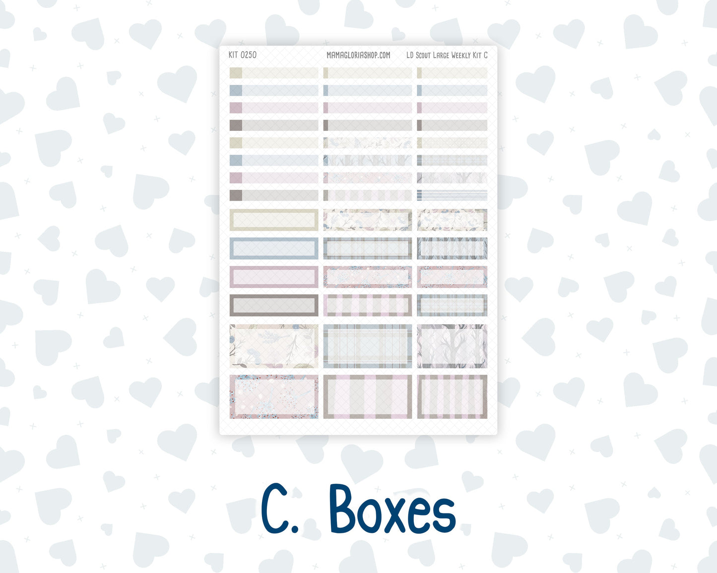 Kit 0250 - Laurel Denise The Scout Planner Large - Weekly Kit - Quiet January
