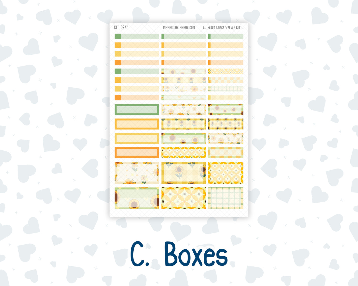 Kit 0277 - Laurel Denise The Scout Planner Large - Weekly Kit - August - Sunflower Drama Club