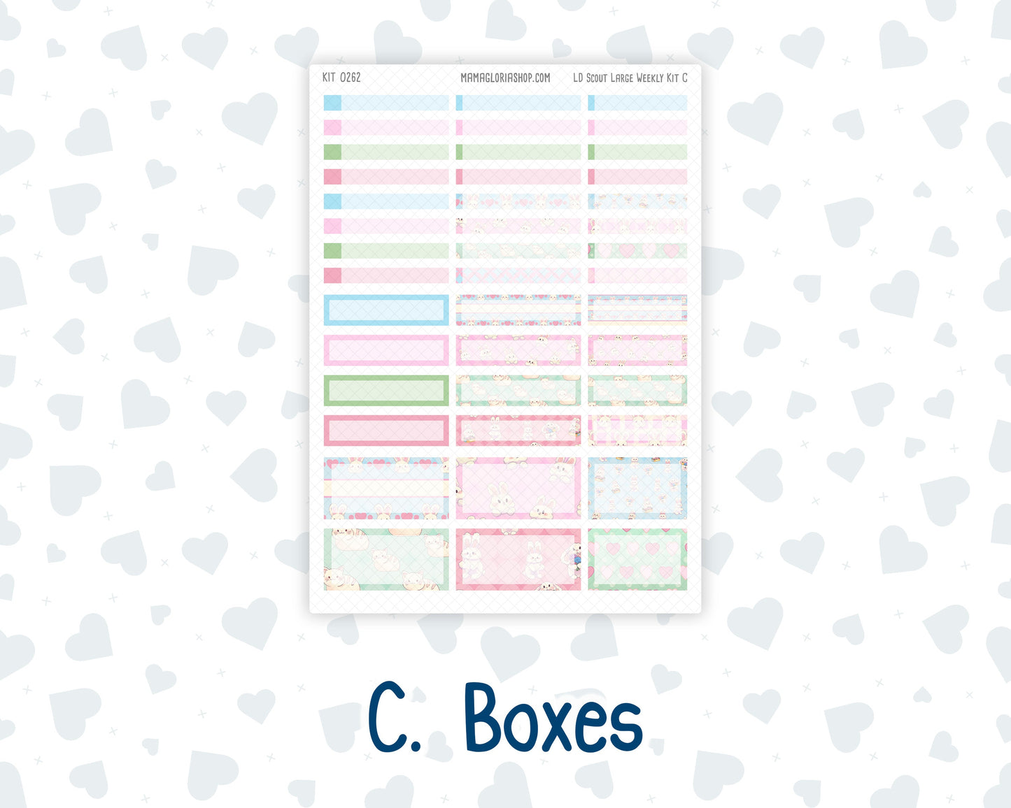 Kit 0262 - Laurel Denise The Scout Planner Large - Weekly Kit - April - Spring Puffs