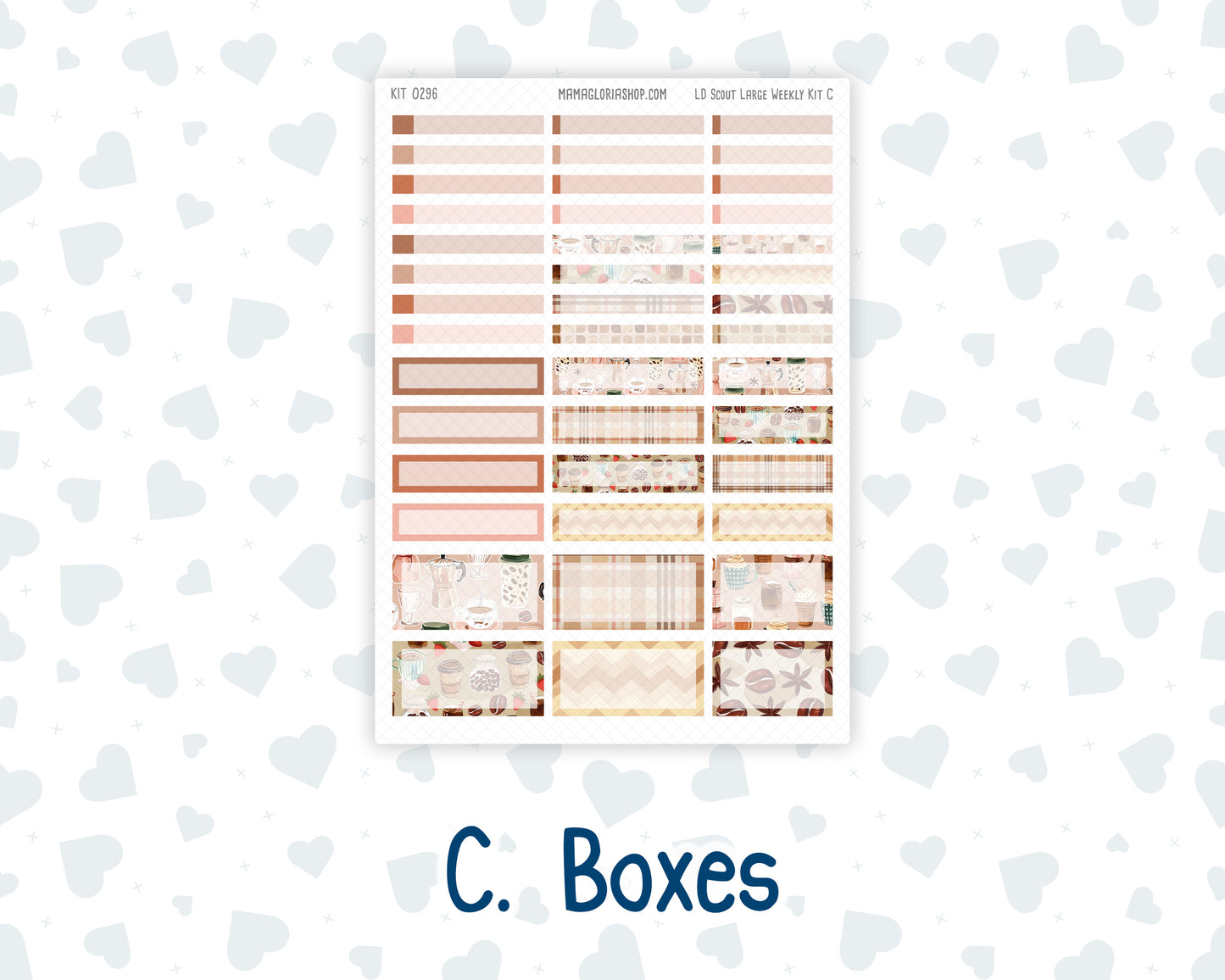 Kit 0296 - Laurel Denise The Scout Planner Large - Weekly Kit - September - Coffee Break