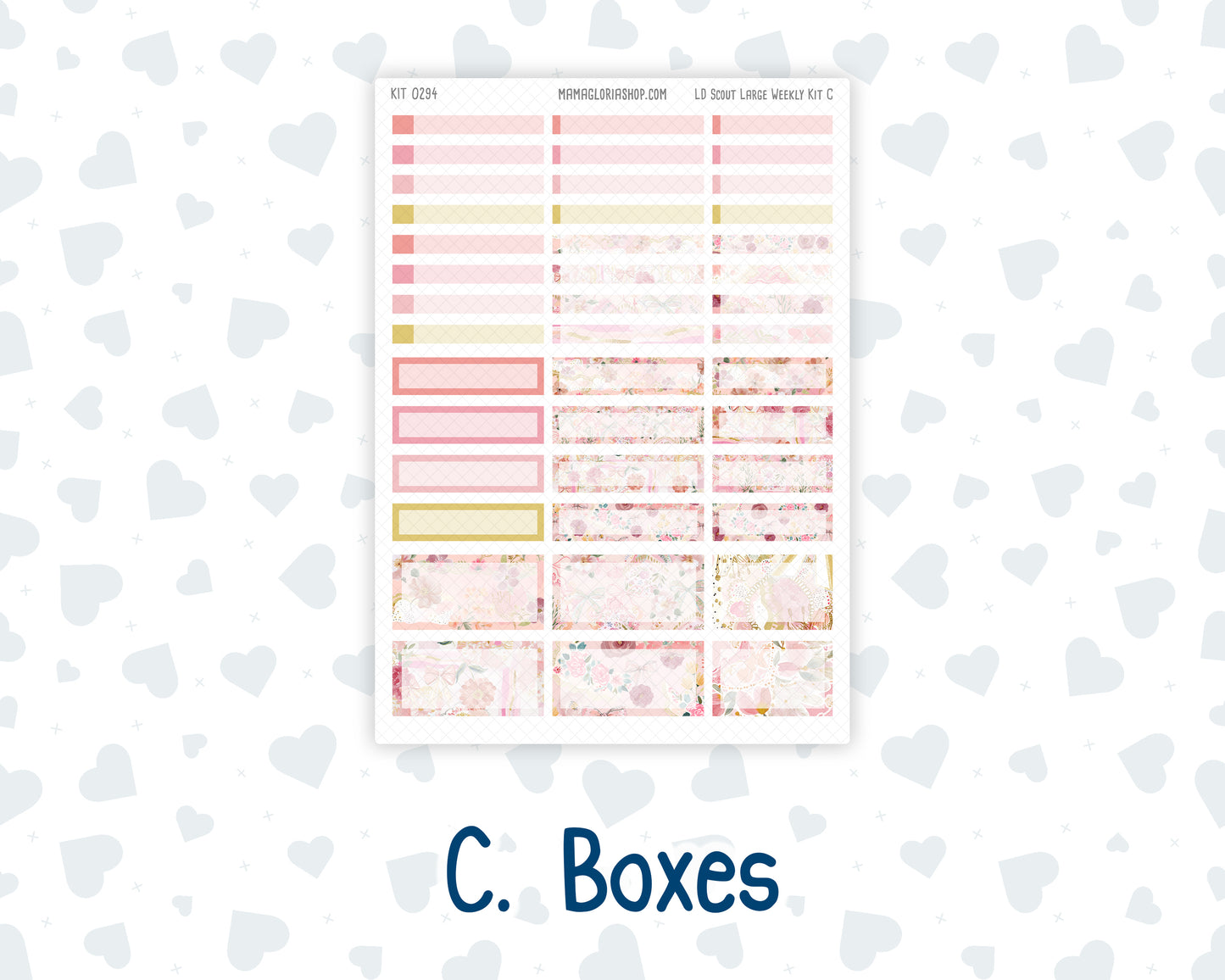 Kit 0294 - Laurel Denise The Scout Planner Large - Weekly Kit - September - Rosy Reveria