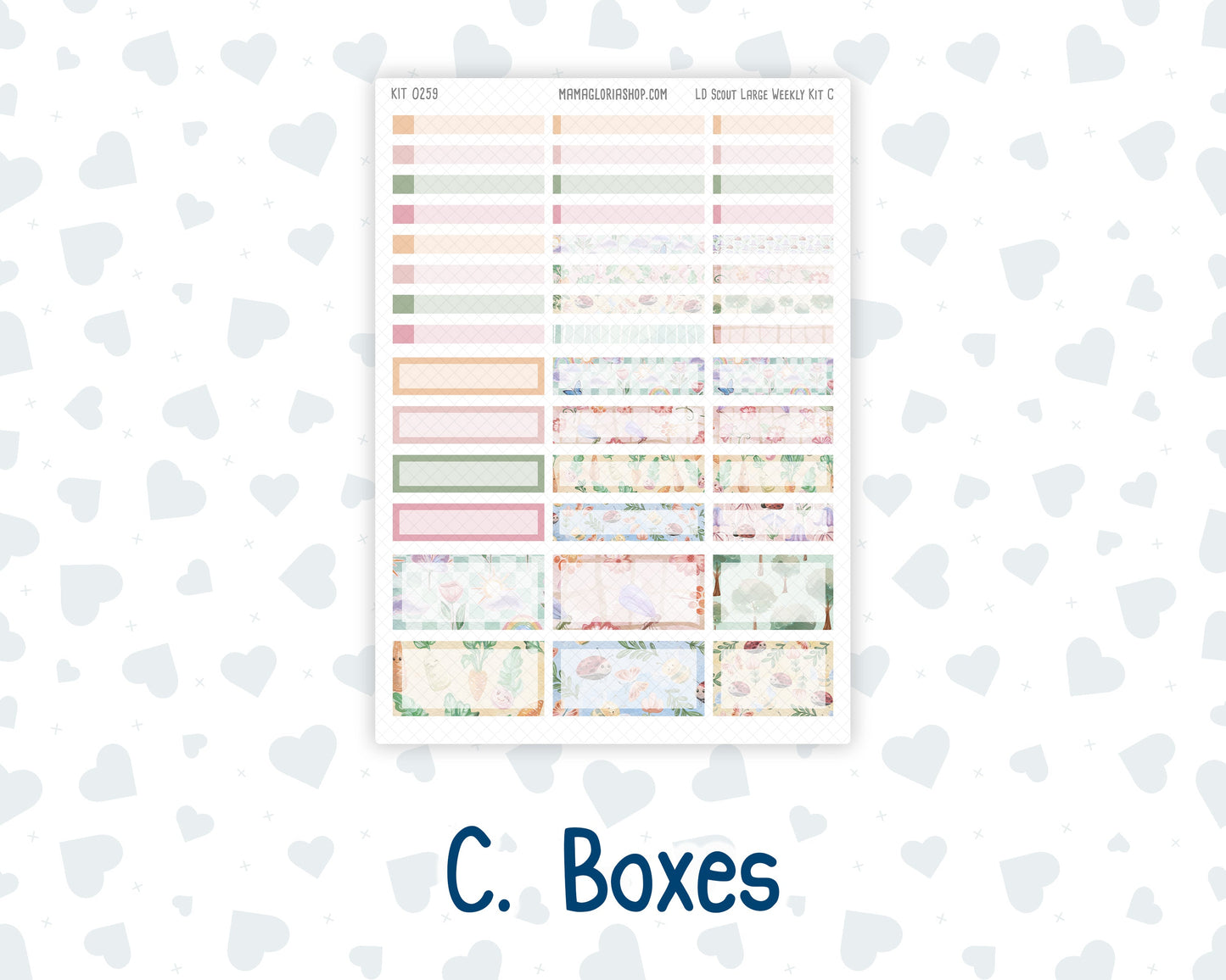 Kit 0259 - Laurel Denise The Scout Planner Large - Weekly Kit - March - Spring Garden Chores