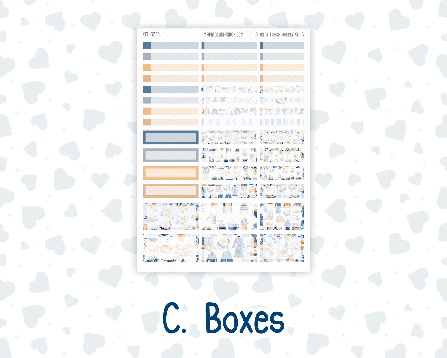 Kit 0299 - Laurel Denise The Scout Planner Large - Weekly Kit - October - Book Nook
