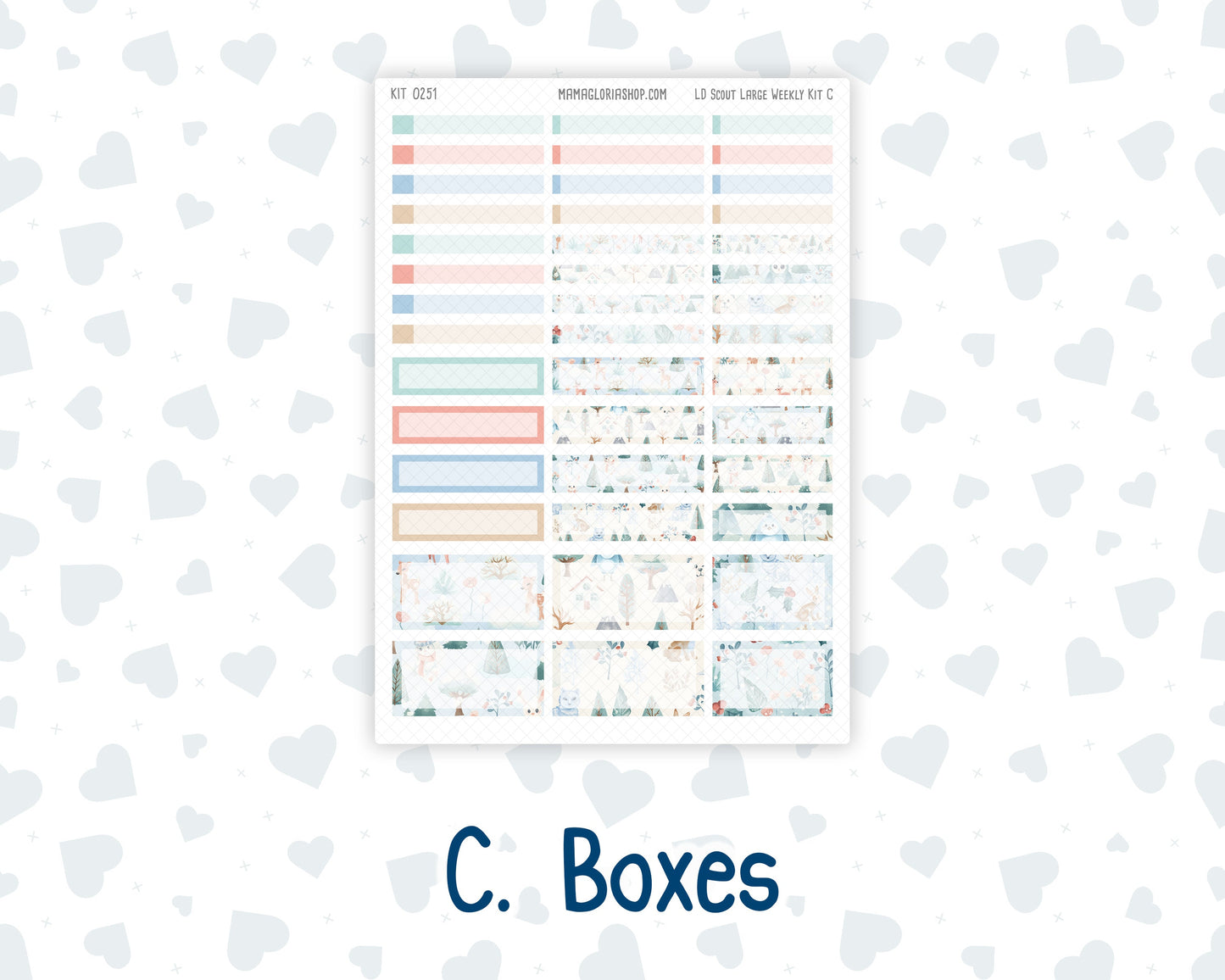 Kit 0251 - Laurel Denise The Scout Planner Large - Weekly Kit - January - Pine & Paws