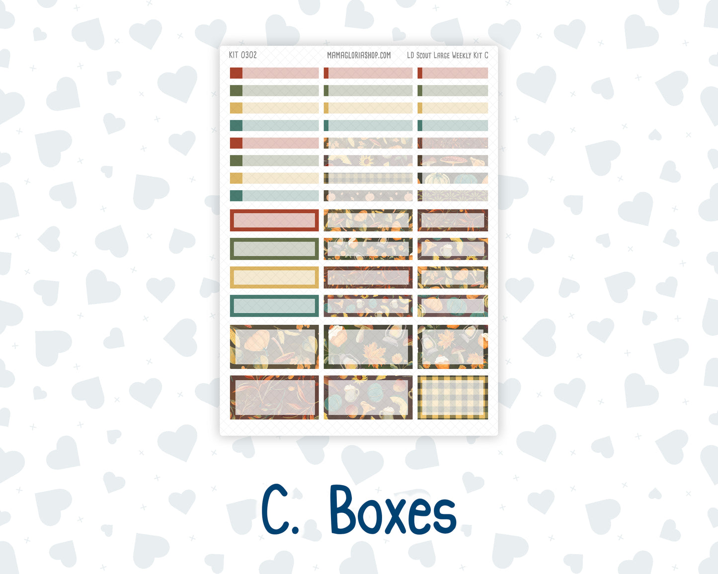Kit 0302 - Laurel Denise The Scout Planner Large - Weekly Kit - November - Thankful Season