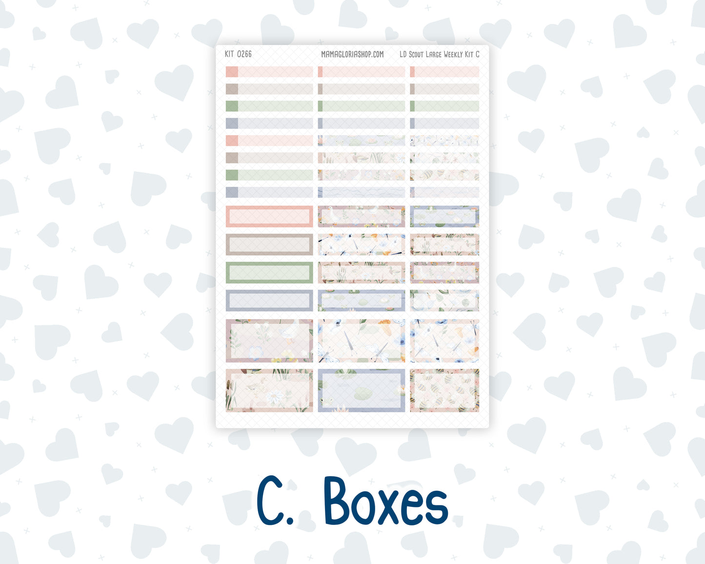 Kit 0266 - Laurel Denise The Scout Planner Large - Weekly Kit - May - Froggy Lake Picnic
