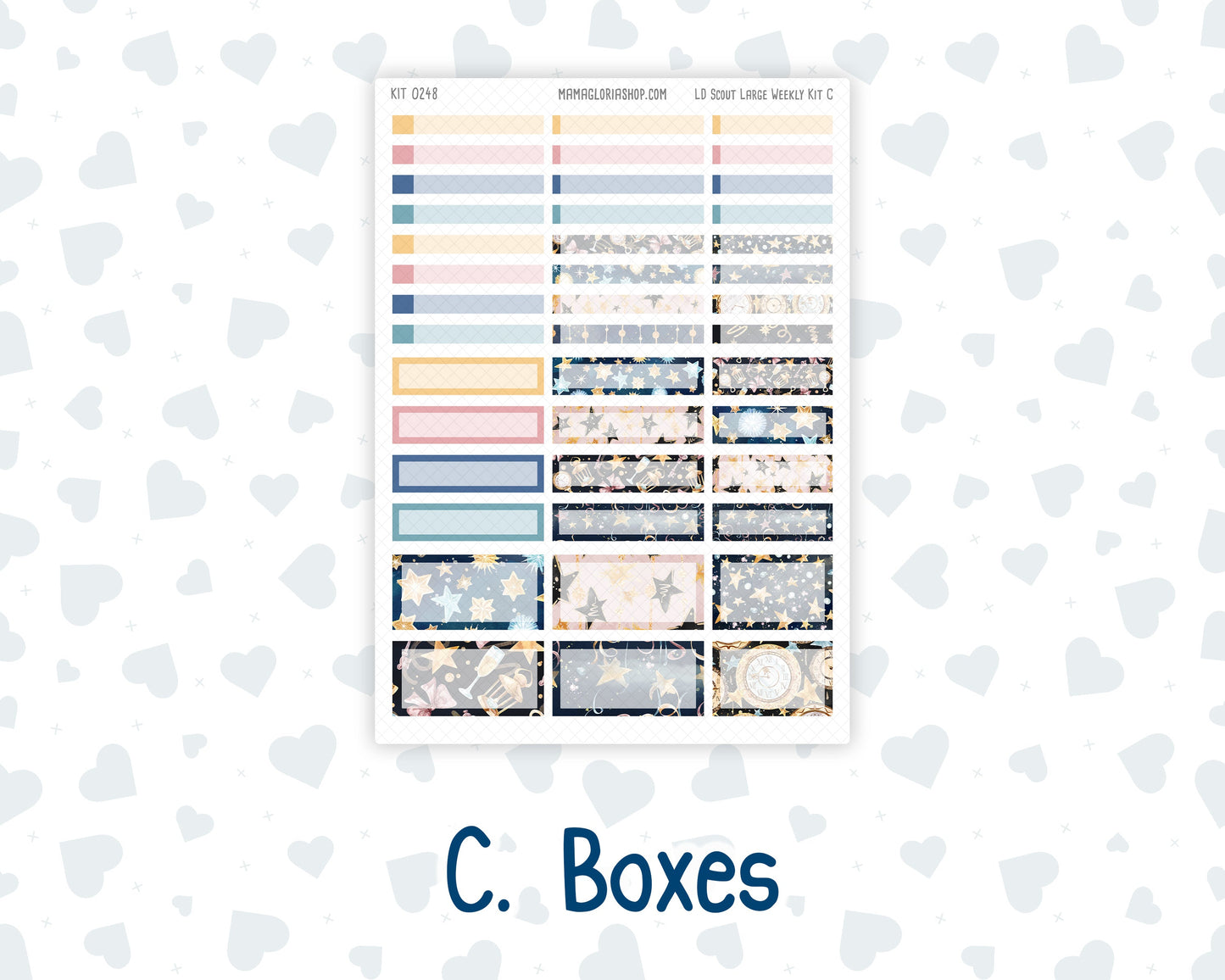 Kit 0248 - Laurel Denise The Scout Planner Large - Weekly Kit - January - Midnight Countdown