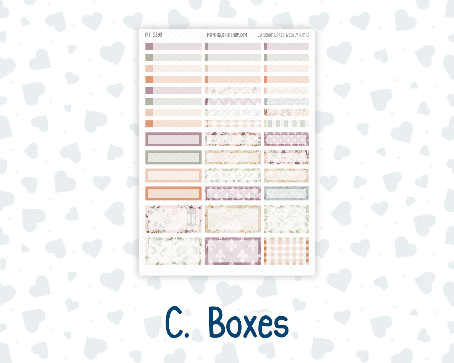 Kit 0293 - Laurel Denise The Scout Planner Large - Weekly Kit - September - Fleur de Provence