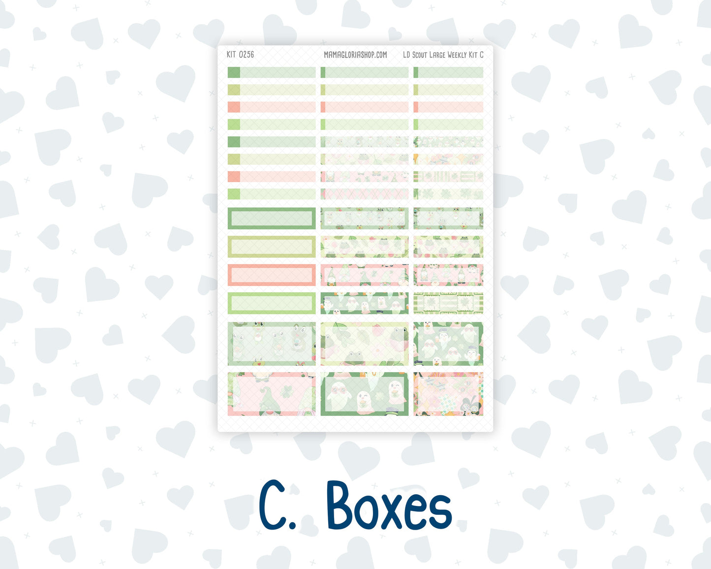 Kit 0256 - Laurel Denise The Scout Planner Large - Weekly Kit - March - Froggy Luck