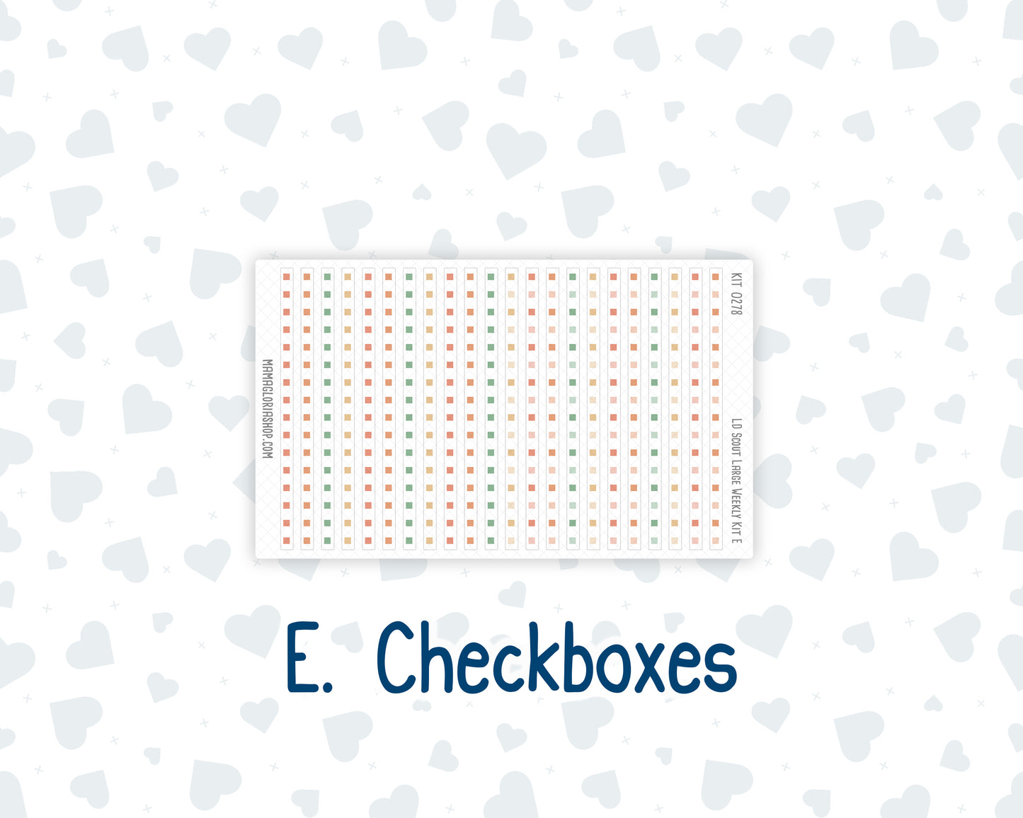 Kit 0278 - Laurel Denise The Scout Planner Large - Weekly Kit - August - Oops, All Peaches