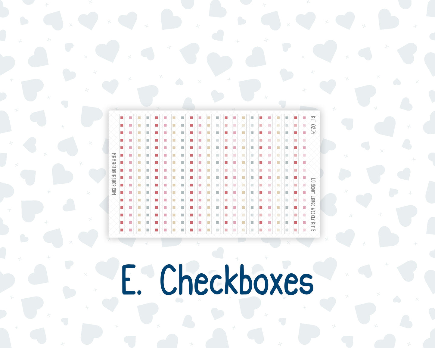 Kit 0254 - Laurel Denise The Scout Planner Large - Weekly Kit - February - Valentine Village