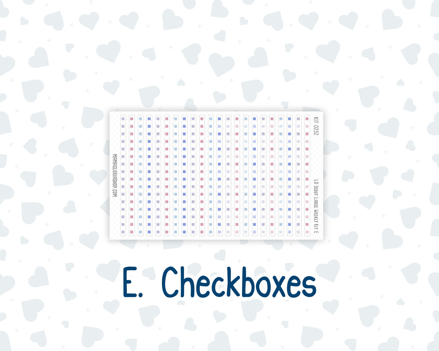 Kit 0252 - Laurel Denise The Scout Planner Large - Weekly Kit - February - Tokyo Candy Cloud