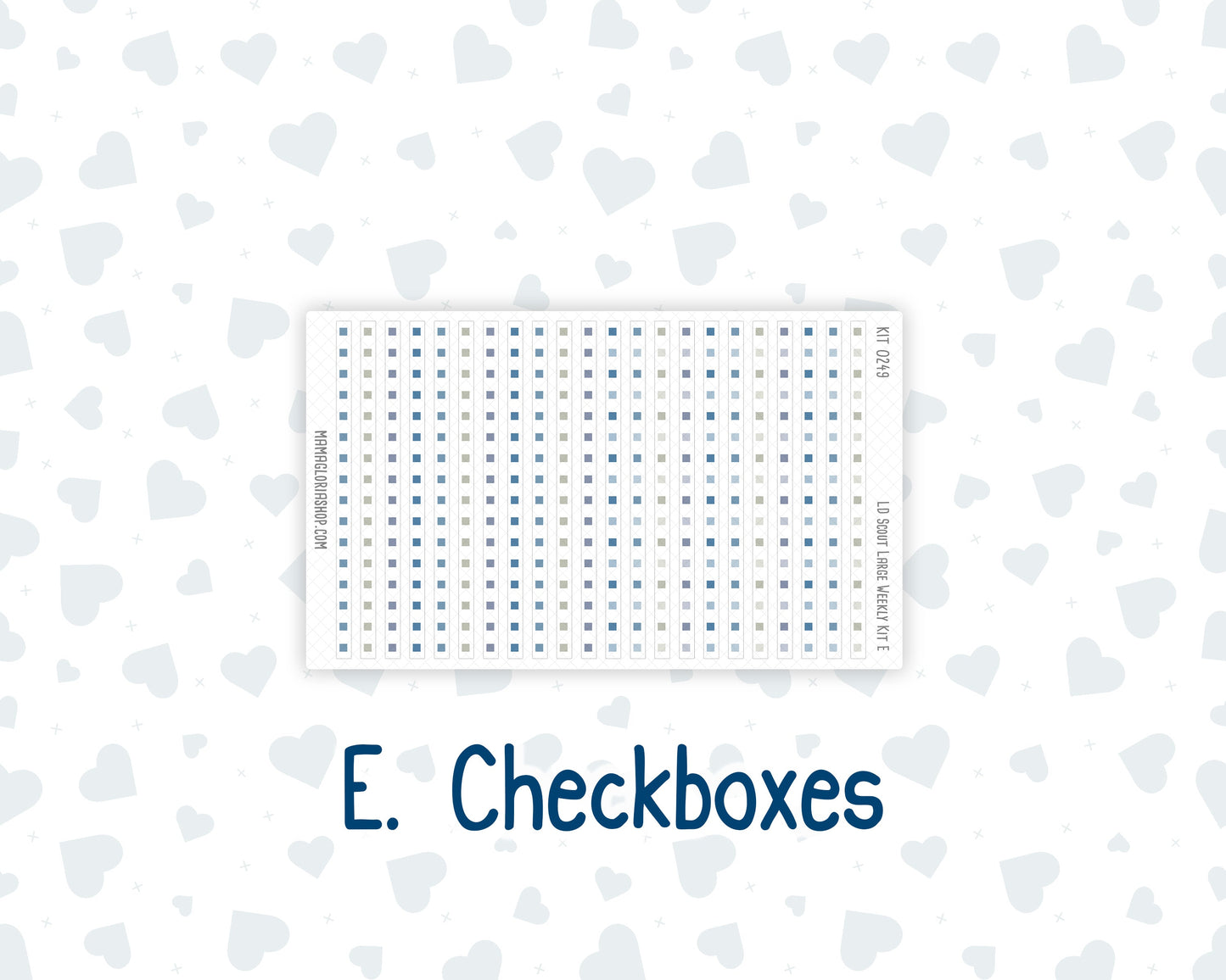 Kit 0249 - Laurel Denise The Scout Planner Large - Weekly Kit - January - Icy Lace