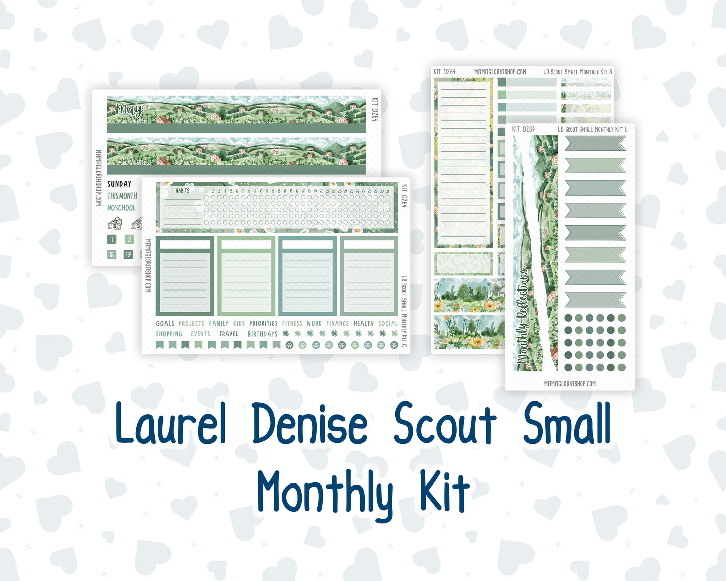 Kit 0264 - Laurel Denise The Scout Planner Small - Monthly Kit - May - Spring Walk