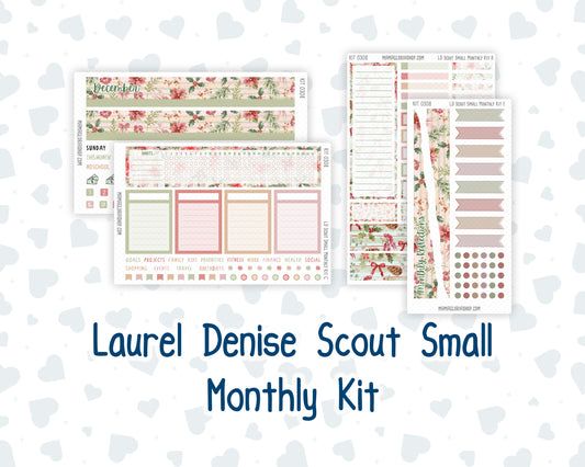Kit 0308 - Laurel Denise The Scout Planner Small - Monthly Kit - December - Knit & Holly