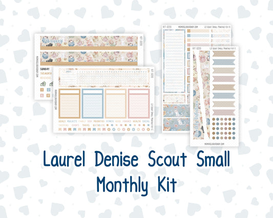 Kit 0255 - Laurel Denise The Scout Planner Small - Monthly Kit - February - Cottagecore Kitties
