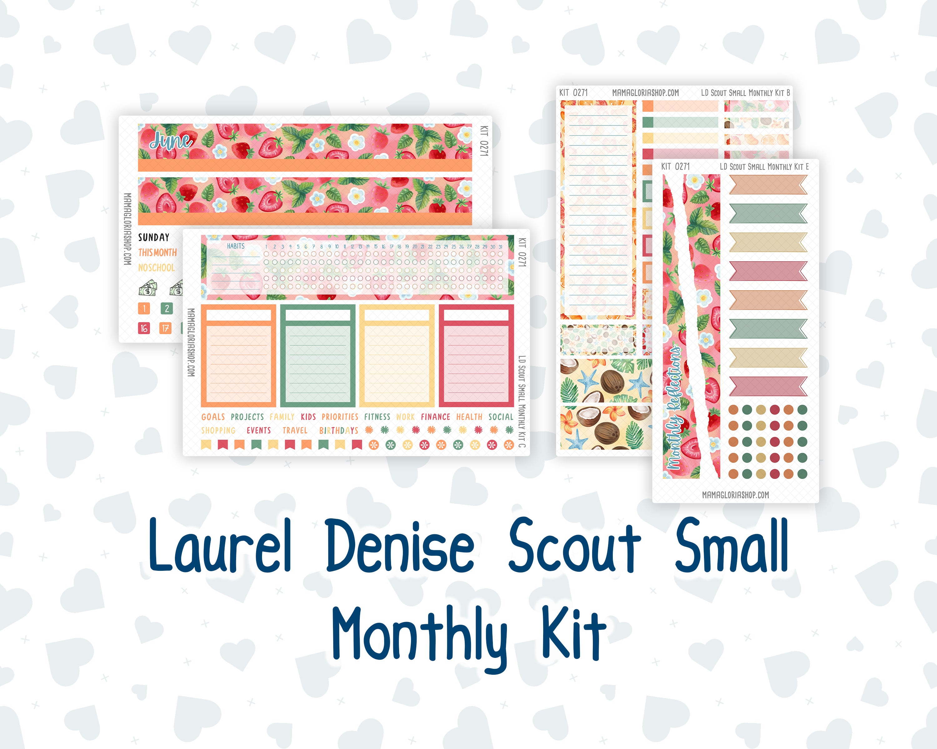 Kit 0271 - Laurel Denise The Scout Planner Small - Monthly Kit - June ...